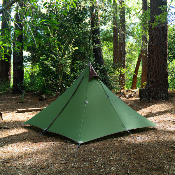 Намет надлегкий із гострою верхівкою Naturehike NH17T030-L, темний зелений - фото №7