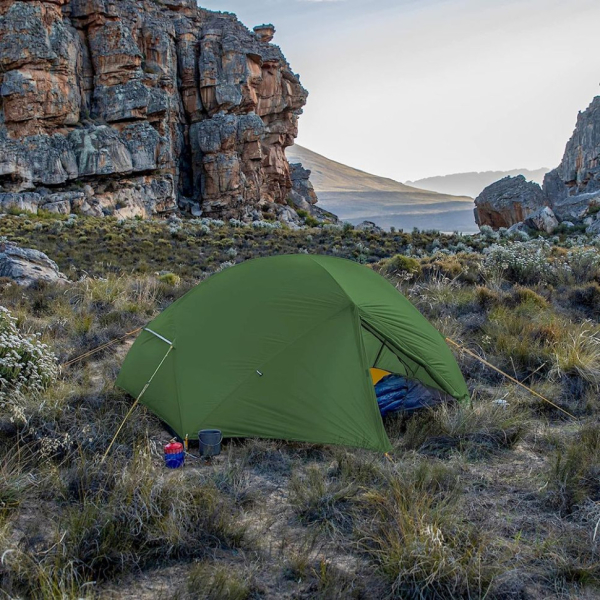 Намет надлегкий двомісний з футпринтом Naturehike Mongar NH17T007-M, 210T, темно-зелений - фото №2