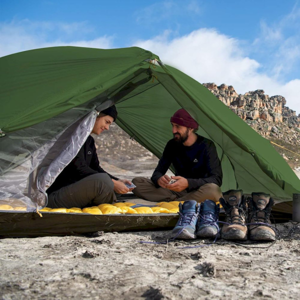 Намет надлегкий двомісний з футпринтом Naturehike Mongar NH17T007-M, 210T, темно-зелений - фото №3