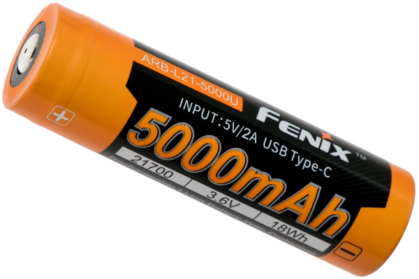 Акумулятор 21700 Fenix ARB-L21-5000U usb Type-C зарядка - фото №2