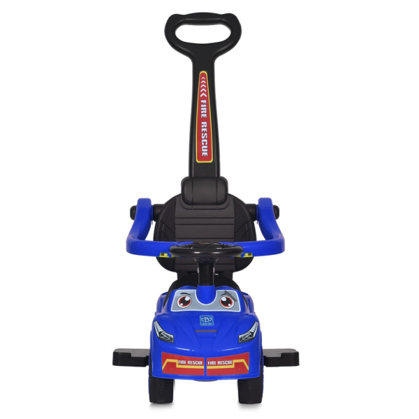 Дитяча каталка-толокар M 5763L-4 синій, з батьківською ручкою - фото №5