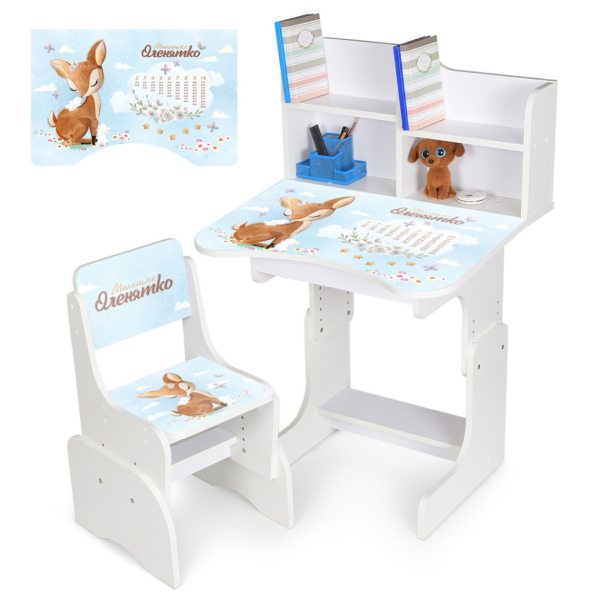 Дитяча Парта N 2071-16-1 дерево, зі стільчиком - фото