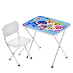 Дитячий столик складаний зі стільчиком M 5960-1 срібний