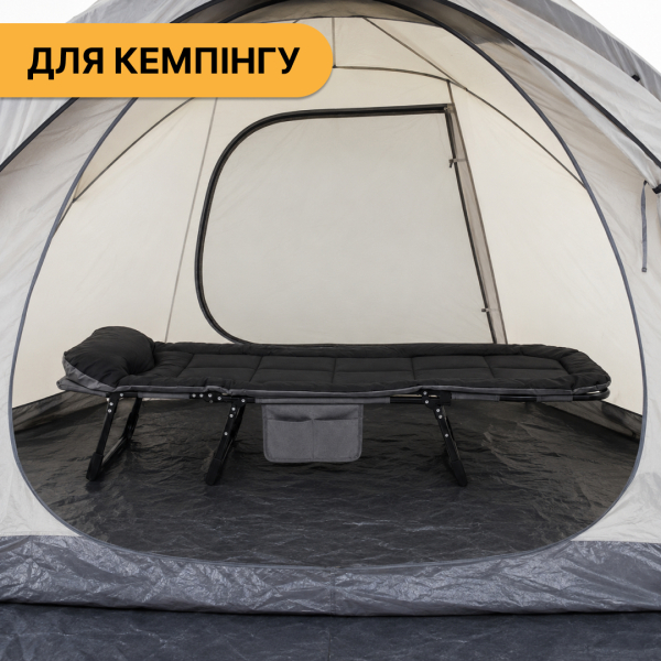 Розкладне ліжко (розкладачка) з вбудованим матрацом LEOBRO Black (LB-FB-M1-BLK) - фото №8