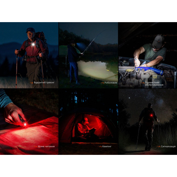 Ліхтар ручний Fenix SW05R-RED LED чорний - фото №38