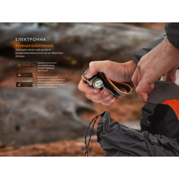 Ліхтар налобний з червоним світлом Fenix HM23 V2.0 300 лм - фото №14