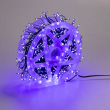 Гірлянда роса мішура 30 метрів хвойна лапа 640 led світлодіодів зелений дріт синя D1750BL - фото №6