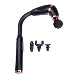 Перкусійний ручний масажер акумуляторний 17 Вт зарядка від USB до 3200 об/хв Чорний HP-11-11B