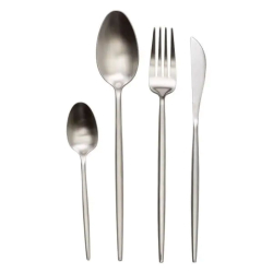 Набір столових приборів 24 предмети столовий набір на 6 персон Сріблястий HP-20-16