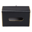 Серветниця з еко шкіри 21.5х13х9 см органайзер для кафе і ресторанів Чорний HP-3-203B - фото №2