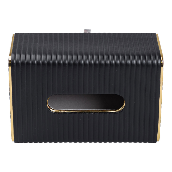 Серветниця з еко шкіри 21.5х13х9 см органайзер для кафе і ресторанів Чорний HP-3-203B - фото №2