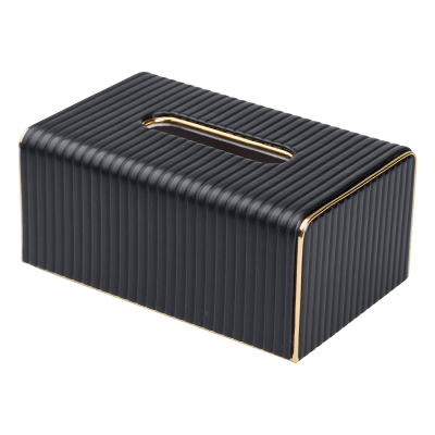 Серветниця з еко шкіри 21.5х13х9 см органайзер для кафе і ресторанів Чорний HP-3-203B - фото