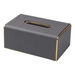 Серветниця з еко шкіри 21.5х13х9 см органайзер для кафе і ресторанів Сірий HP-3-203G