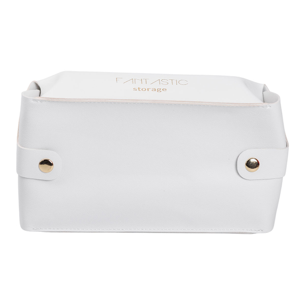 Серветниця з еко шкіри 21х12х8 см контейнер для серветок в автомобіль Білий HP-3-210W - фото №4