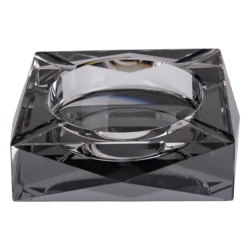 Скляна попільничка для сигарет 13х13х4 см попільничка квадратна настільна Сіра HP-4-131