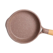 Алюмінієва сковорода об'ємом 1 літр з мармуровим антипригарним покриттям Ø 20 см, товсте дно MGC кавовий HP-4-416CO - фото №4