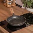 Алюмінієва сковорода 1,4 л, мармурове антипригарне покриття Ø 22 см, товсте дно MGC чорний HP-4-417B - фото №2