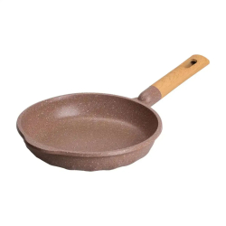 Алюмінієва сковорода 1,8 л, мармурове антипригарне покриття, Ø 24 см, товсте дно, кавовий MGC