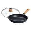 Алюмінієва сковорода 2,8 л мармурова з антипригарним покриттям Ø 28 см чорна MGC HP-4-425B - фото №4