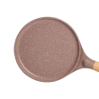 Алюмінієва сковорода для млинці з мармуровим антипригарним покриттям Ø 22 см, товсте дно MGC кавового кольору HP-4-427CO - фото №4