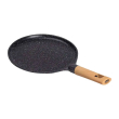 Алюмінієва млинцева сковорода з мармуровим антипригарним покриттям Ø 24 см, товсте дно MGC Black HP-4-428B - фото №3