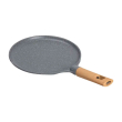 Алюмінієва сковорода для млинців з мармуровим антипригарним покриттям Ø 24 см, товсте дно MGC сірий HP-4-428G - фото №3