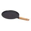 Алюмінієва млинцева сковорода з мармуровим антипригарним покриттям Ø 26 см, товсте дно MGC Black HP-4-429B - фото №3