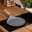 Алюмінієва млинна сковорода з мармуровим антипригарним покриттям Ø 26 см, товсте дно MGC сірий HP-4-429G - фото №2