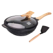 Алюмінієва сковорода 5,8 л, мармурове антипригарне покриття, Ø 32 см, з лопаткою для приготування MGC HP-4-449 - фото №1