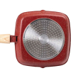 Алюмінієва сковорода-гриль 24 см зі скляною кришкою Square Red MGC HP-4-461R - фото №8