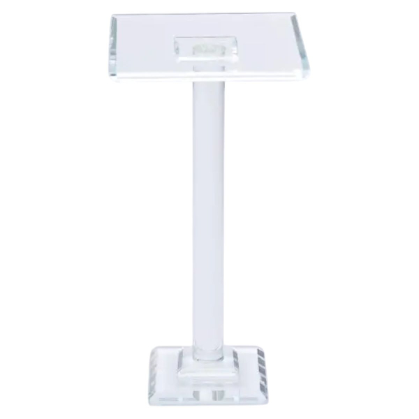 Тортівниця скляна на ніжці 12×12×23 см кругла стійка для торта, капкейків HP-4-72L - фото №2