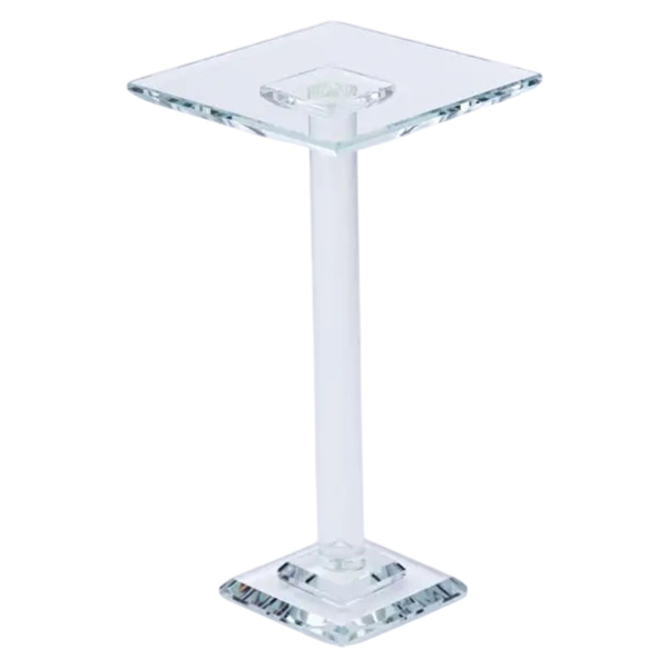 Тортівниця скляна на ніжці 12×12×23 см кругла стійка для торта, капкейків HP-4-72L - фото №3