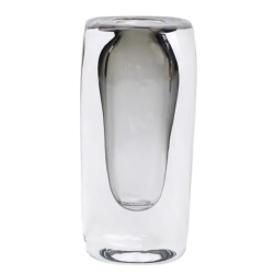Ваза скляна прозора 8.3х6х18.5 см для квітів декоративна 150 мл HP-10-17