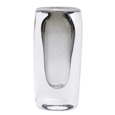 Ваза скляна прозора 8.3х6х18.5 см для квітів декоративна 150 мл HP-10-17 - фото
