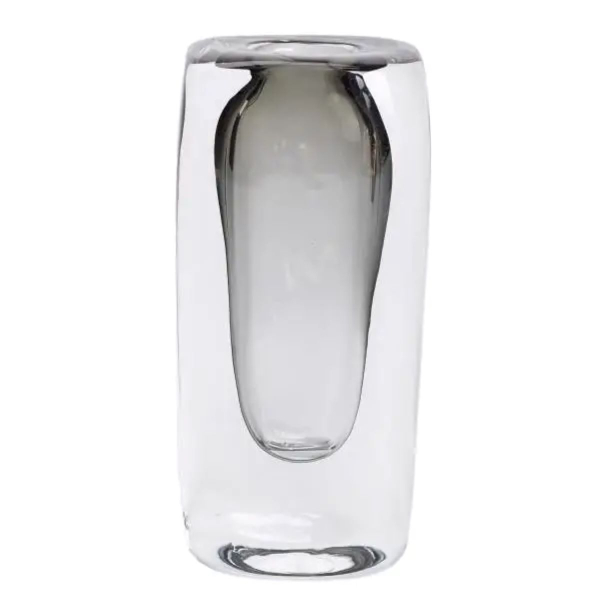 Ваза скляна прозора 8.3х6х18.5 см для квітів декоративна 150 мл HP-10-17 - фото