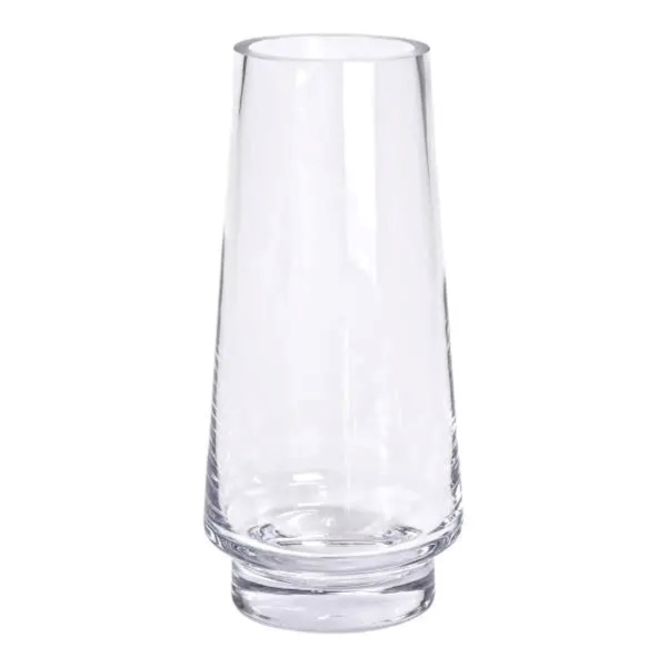 Скляна декоративна ваза для квітів 30 см прозора ваза для інтер'єру 2.6 л HP-10-19 - фото №2