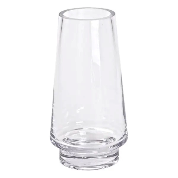 Скляна декоративна ваза для квітів 21 см прозора ваза для інтер'єру 1 л HP-10-21 - фото №2
