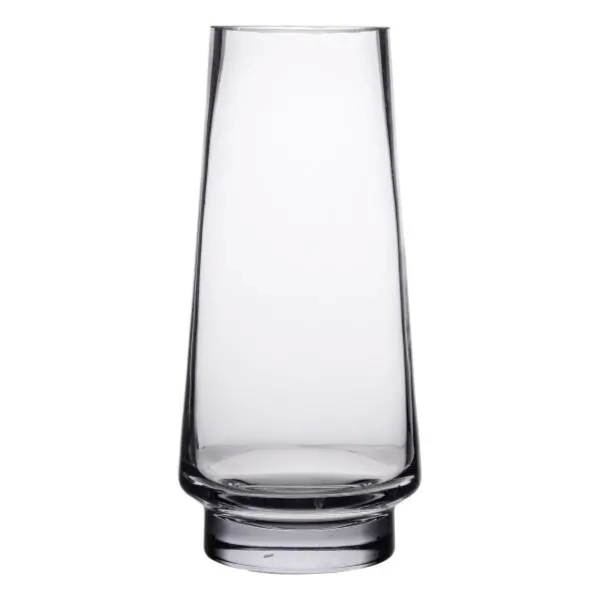 Скляна декоративна ваза для квітів 21 см прозора ваза для інтер'єру 1 л HP-10-21 - фото