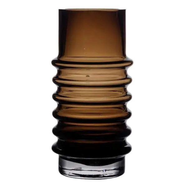 Ваза скляна декоративна 31 см у скандинавському стилі для квітів та інтер'єру 3 л Чорна HP-10-23 - фото №2