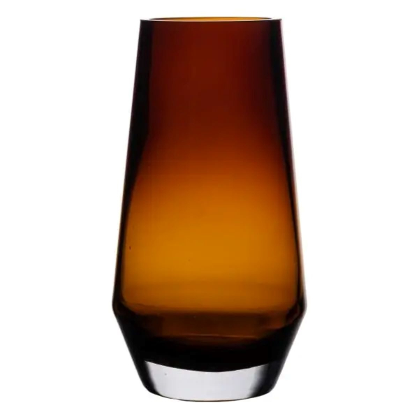Ваза для квітів скляна 26 см скляна з кольорового скла 2.2 л Коричнева HP-10-27 - фото №2
