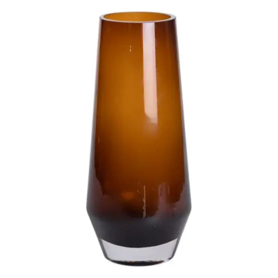 Ваза для квітів скляна 32 см скляна з кольорового скла 2.7 л Коричнева HP-10-28 - фото