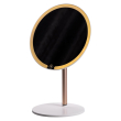 Дзеркало косметичне з підсвічуванням кругле настільне Ø21 см для макіяжу Біле HP-10-7AW - фото №2