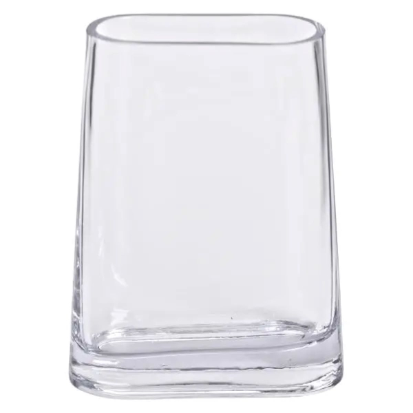 Ваза для квітів скляна 15х7х21 см прозора декоративна ваза 1.1 л HP-10-7 - фото