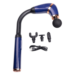 Перкусійний ручний масажер акумуляторний 17 Вт зарядка від USB до 3200 об/хв Синій HP-11-11BL