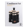 Набір для спецій на підставці 4 предмети 10х10х17 см ємності для приправ 120 мл Білий HP-1312 - фото №8