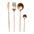 Набір столових приборів 24 предмети набір ложок виделок і ножів на 6 персон Бронзовий HP-20-44 - фото №1