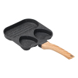 Сковорода квадратна порційна на 3 секції з антипригарним покриттям сіра HP39569C - фото №2