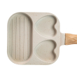 Сковорода квадратна порційна на 3 секції з антипригарним покриттям бежева HP39569W - фото №5
