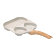 Сковорода квадратна порційна на 3 секції з антипригарним покриттям бежева HP39569W - фото №2