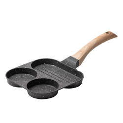 Сковорода квадратна порційна на 3 секції з антипригарним покриттям для всіх плит сіра HP39571C